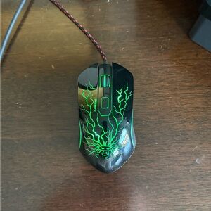 Wired Gaming Mouse with black  LED Design multi - colors